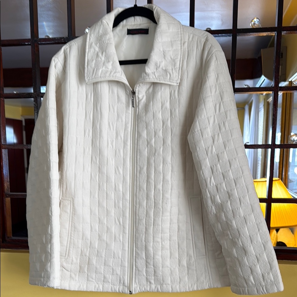 Elegant White Quilted Jacket - Ellen Rose